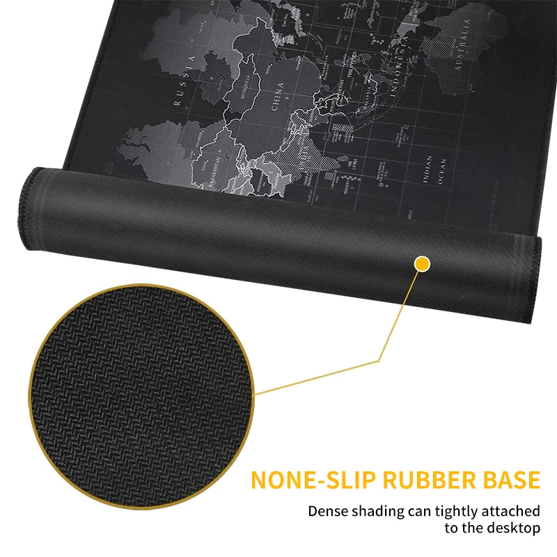 🗺️ Tapis de Souris XXL - Carte du Monde avec Capitales 🌍✨
