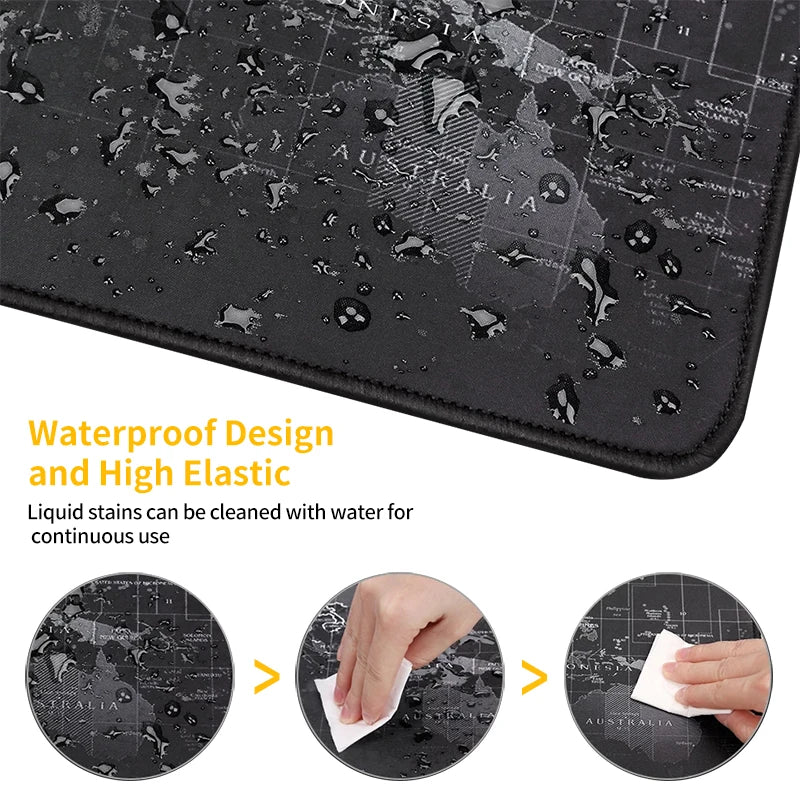 🗺️ Tapis de Souris XXL - Carte du Monde avec Capitales 🌍✨