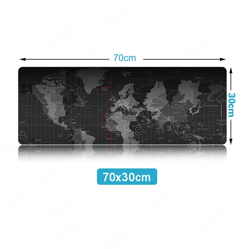 🗺️ Tapis de Souris XXL - Carte du Monde avec Capitales 🌍✨