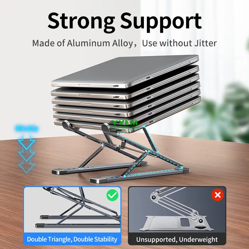💻Support PC Portable en Aluminium – Ergonomique & Pliable ! 🔥