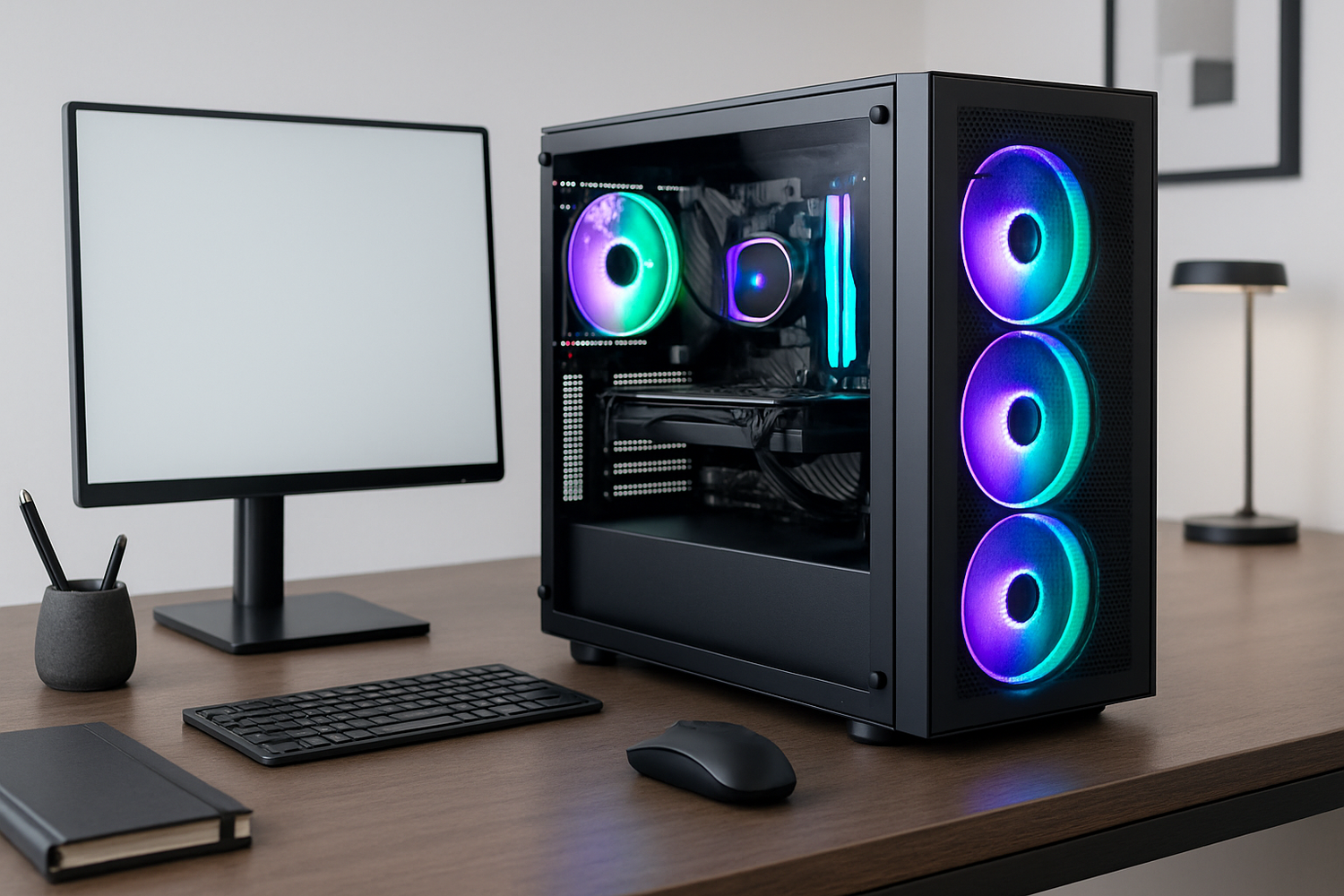 bureau moderne, PC en gros plan